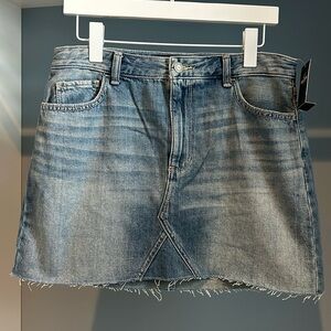 NWT Hollister Jean skirt. Size 11. Waist 30. Distressed. High rise. All cotton